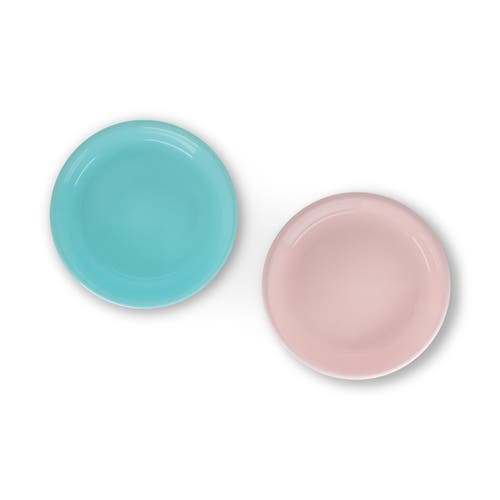 Elifle Two Tone Enamel Side Plate In Pink