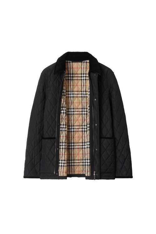 Burberry Haddington Quilted And Padded Jacket In Black