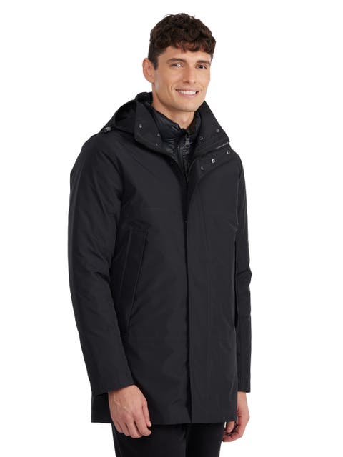 Men
s Altair Mid Length Parka with Welded Detail and Detachable Hood
