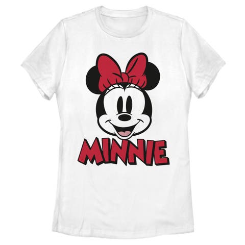 Women's Mickey & Friends Retro Minnie Mouse Big Face  Graphic T-Shirt