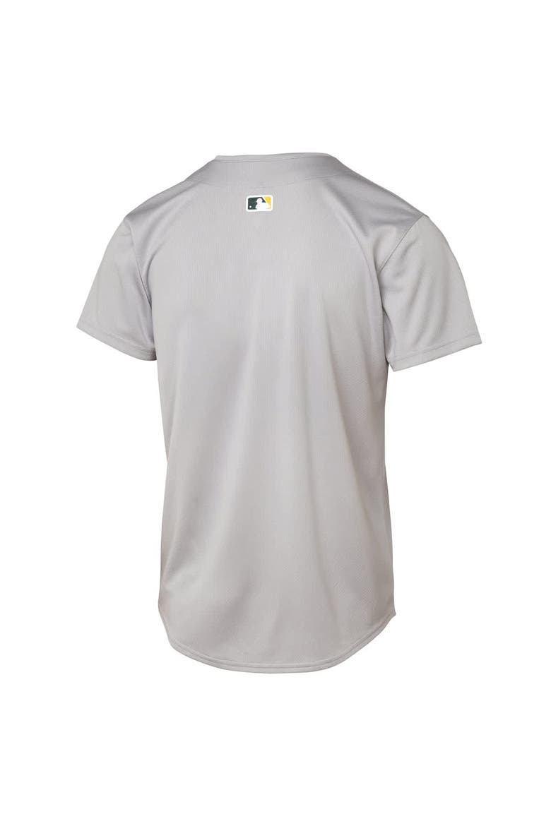 Youth Gray Athletics Road Limited Jersey, Alternate, color, Gray