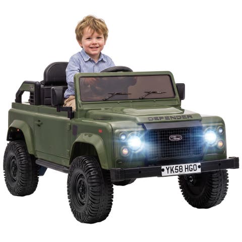 12V Electric Car for Kids Aged 3+ Years, Licensed Land Rover Defender Toddler Ride on Car w/ Remote Control
