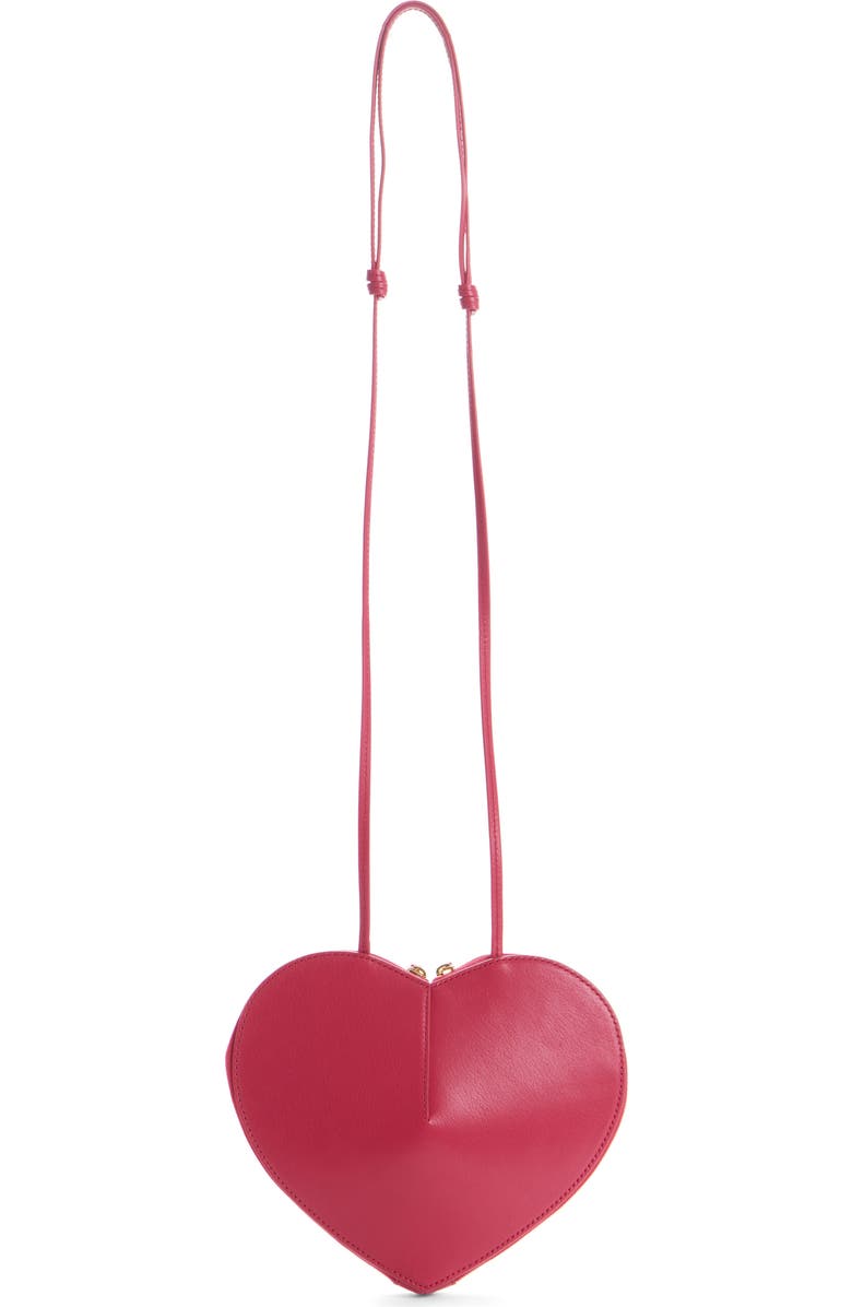 Alaïa Le Coeur Suede Crossbody Bag, Alternate, color, Framboise