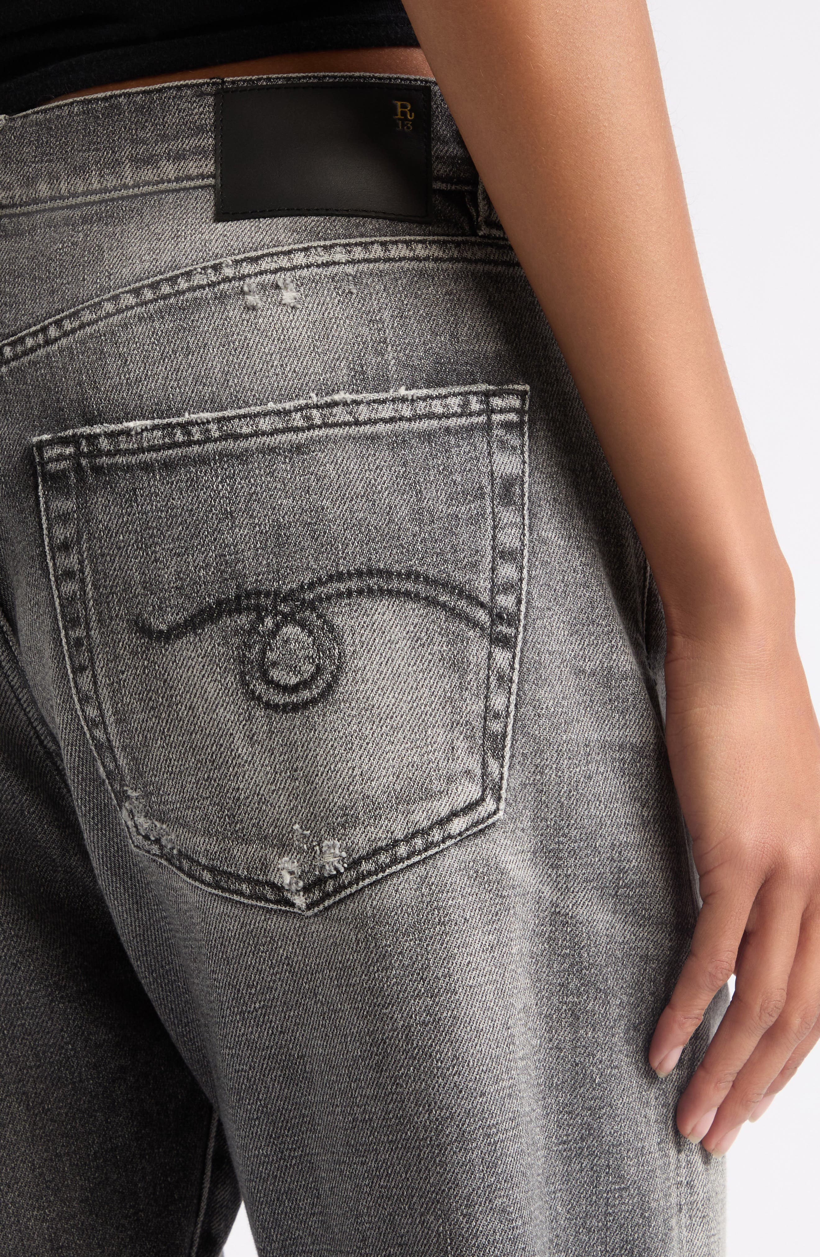 R13 Distressed Boyfriend Jeans (Women) | Nordstrom
