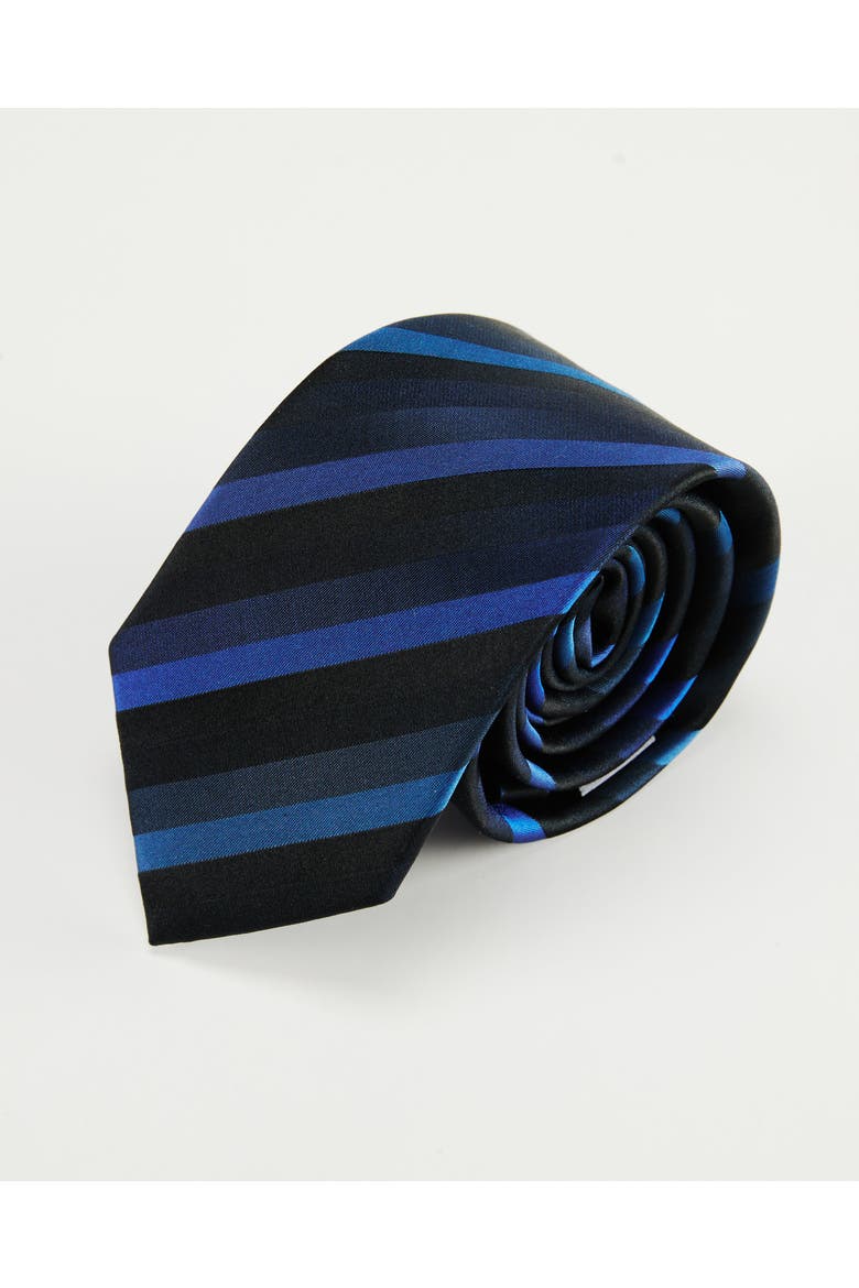 Awning Striped Silk Jacquard Tie, Main, color, Multi Blue