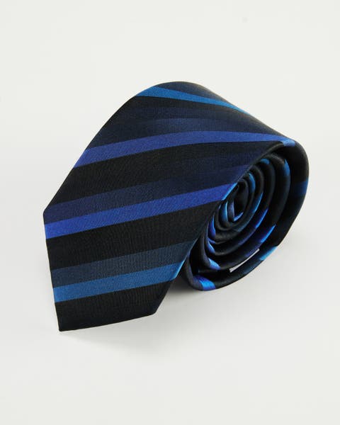 Awning Striped Silk Jacquard Tie