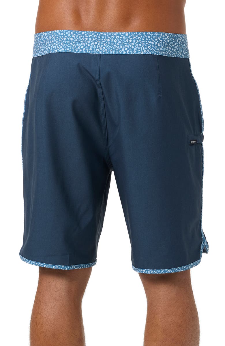 O'Neill Hyperfreak Heat Scallop Solid Board Shorts, Alternate, color, Midnight Navy