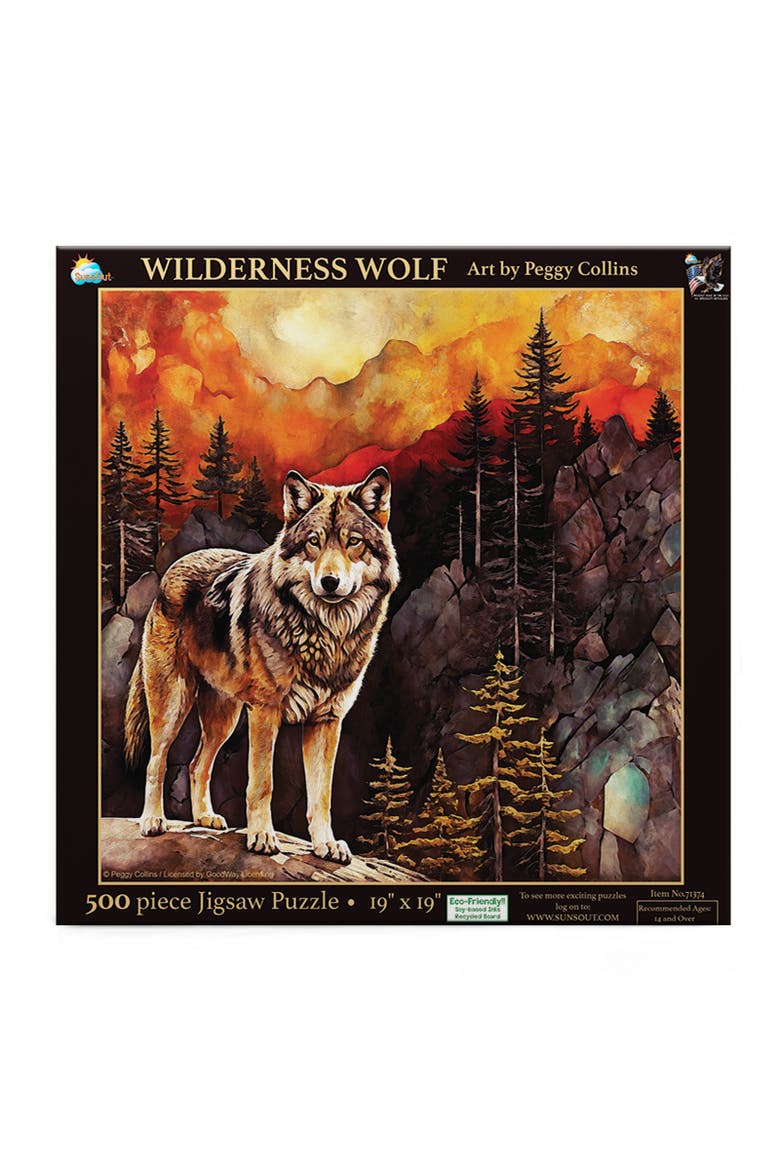 Wilderness Wolf 500 piece Jigsaw Puzzle for Adults, Alternate, color, Multicolor