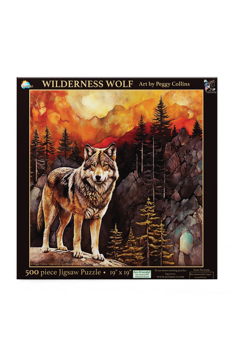 Sunsout Wilderness Wolf 500 piece Jigsaw Puzzle for Adults, Alternate, color, Multicolor