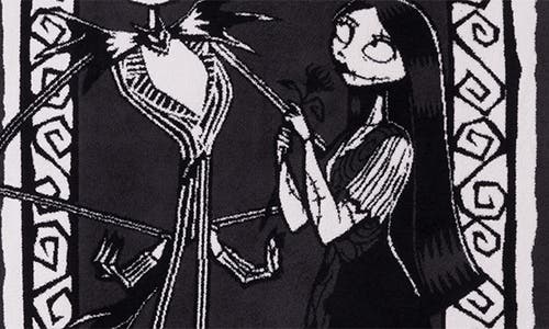 Barefoot Dreams X Disney Jack & Sally Cozychic® Throw In Black