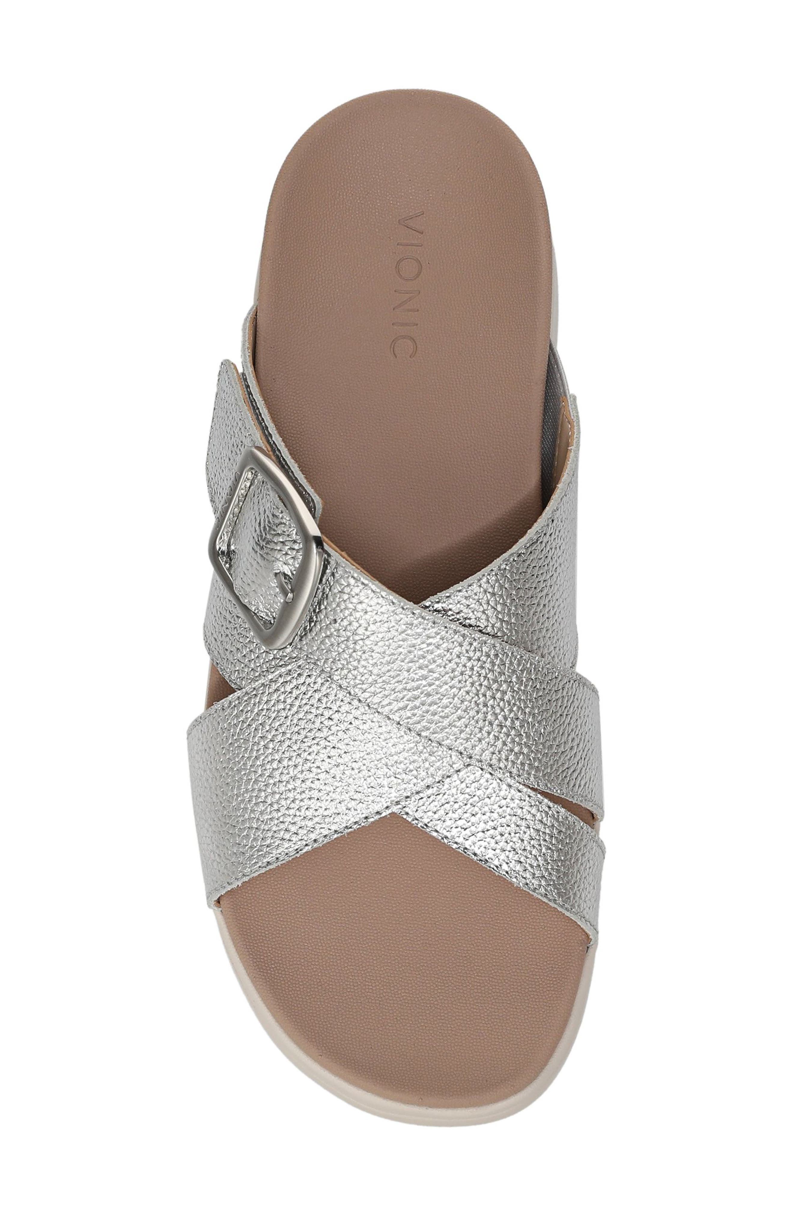 Starla Sandal, Alternate, color, SILVER LEATHER