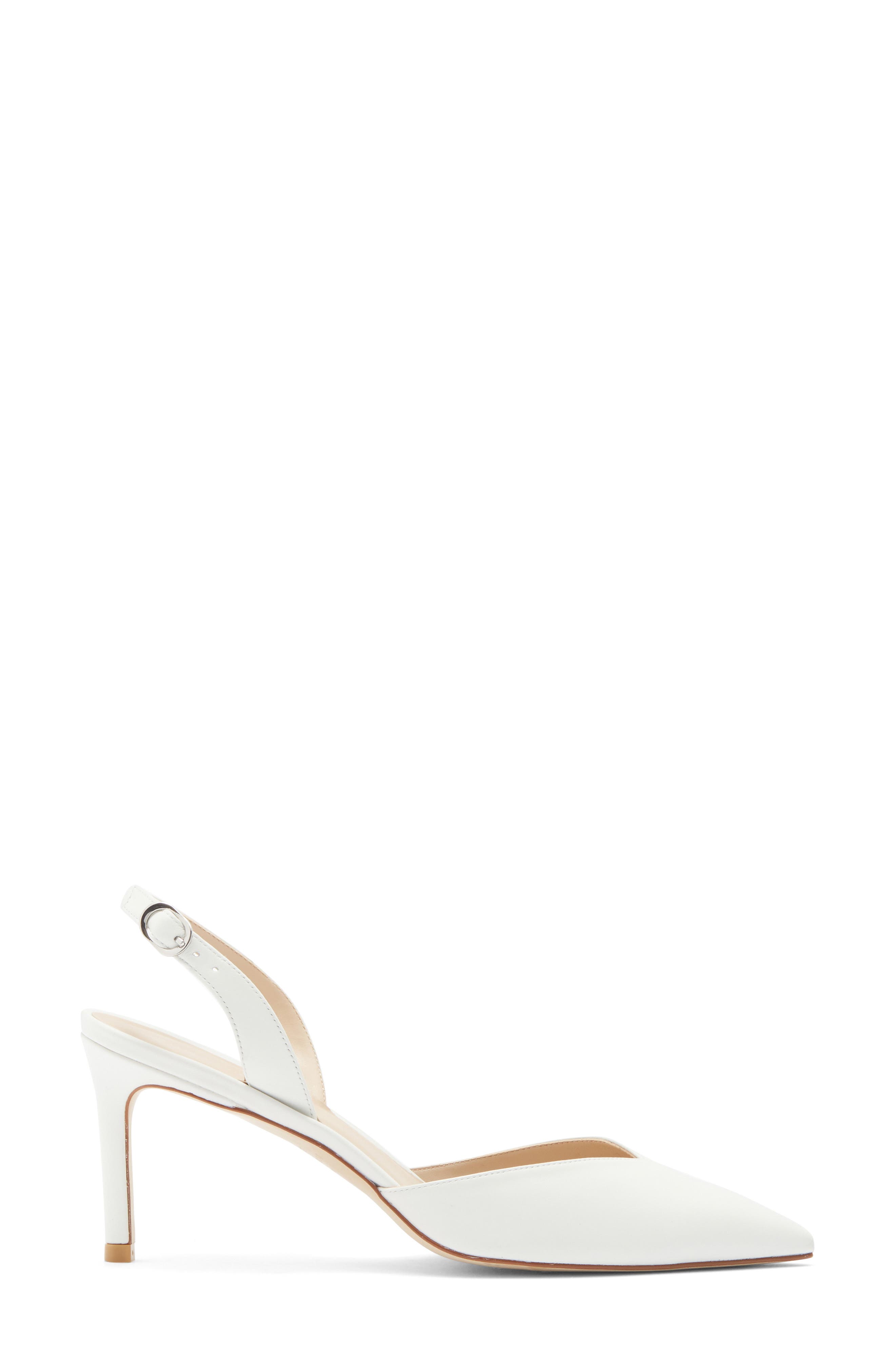 Stuart Weitzman Julia 75 Slingback Pump, Alternate, color, White.