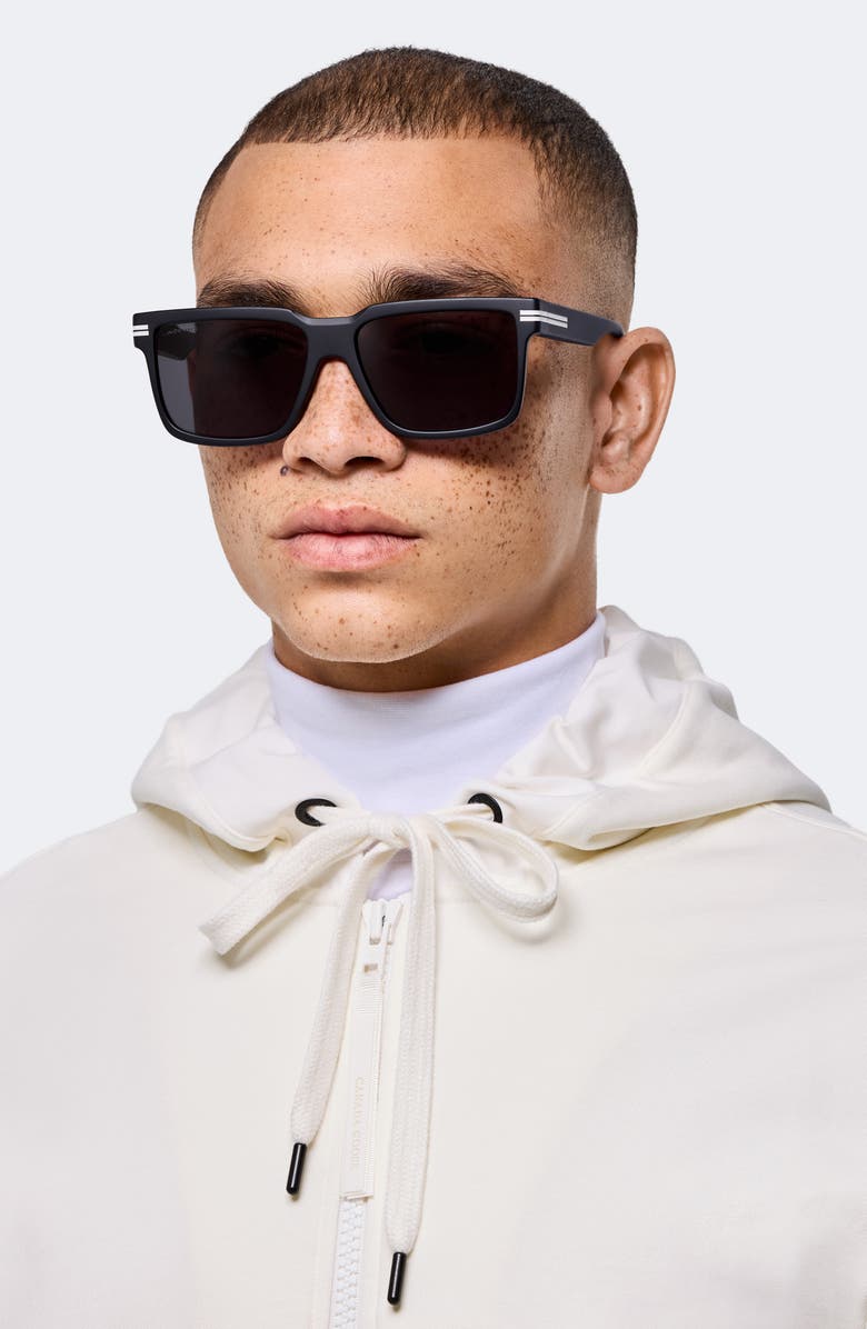 Canada Goose 59mm Modified Rectangular Sunglasses, Alternate, color, Matte Black