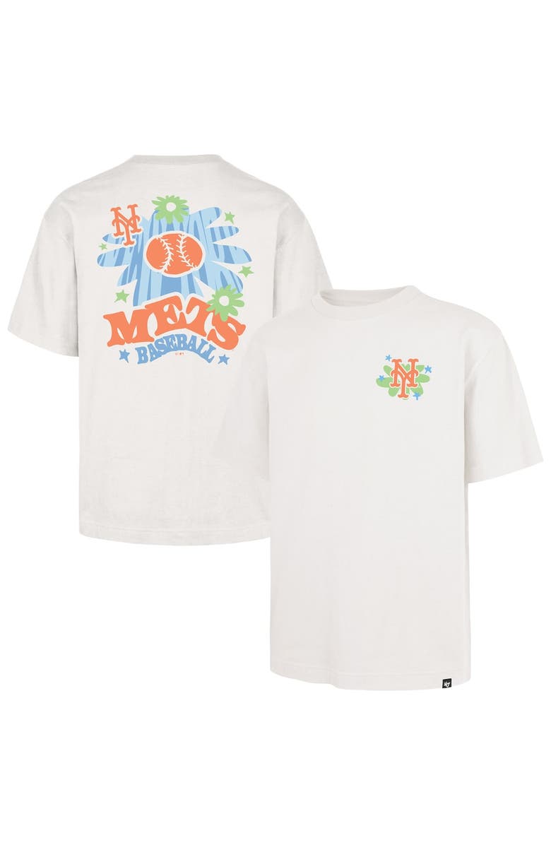 '47 Men's '47 Cream New York Mets Flora Foundation T-Shirt, Main, color, Cream