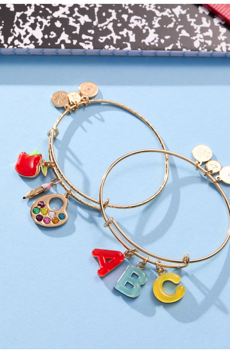 Alex and Ani ABC Charm Bangle, Alternate, color,