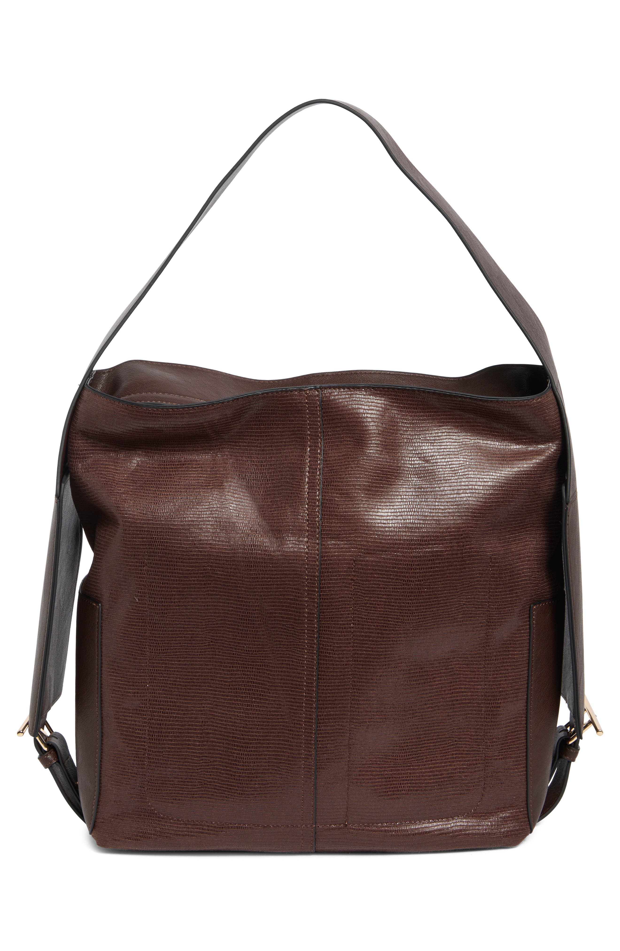 Faux Leather Shoulder Bag, Alternate, color, ESPRESSO