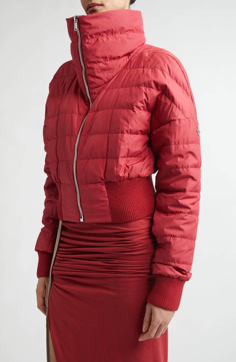 Moncler x Rick Owens Crop Down Puffer Jacket, Alternate, color, Red