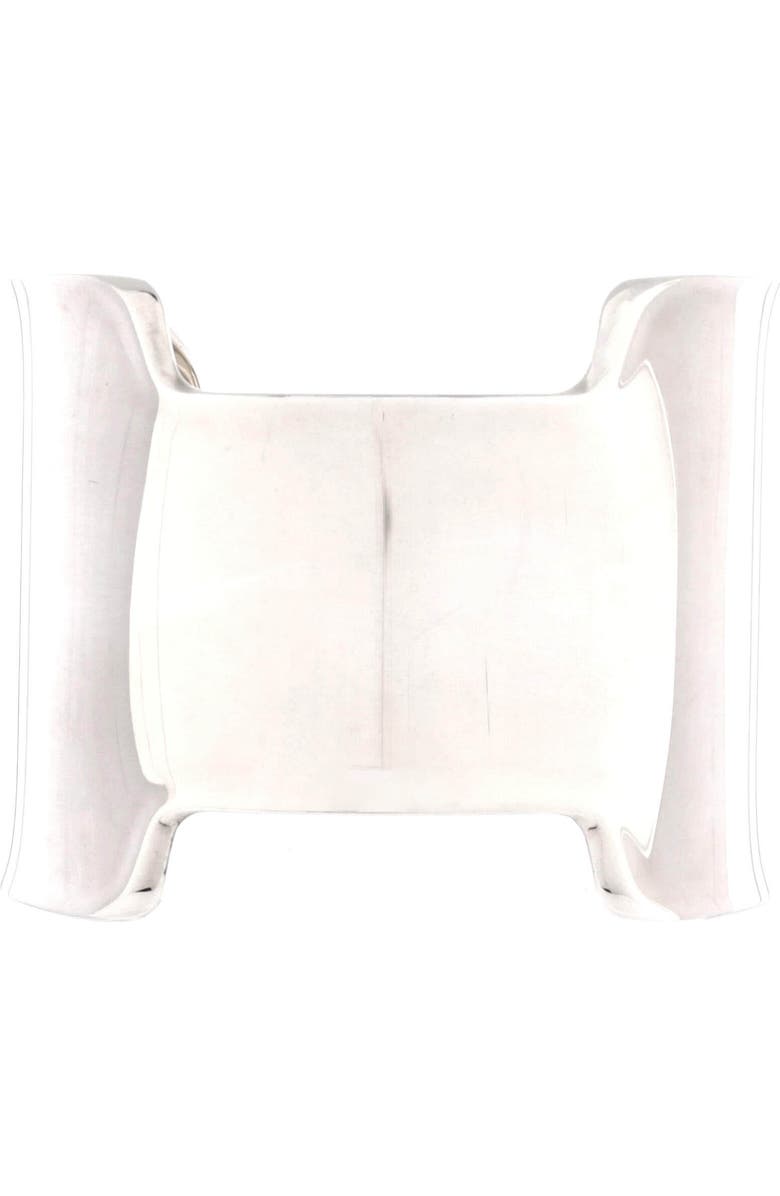 Pre-Owned Hermes Amazone Cuff Bracelet Sterling Silver Large, Main, color, Silver