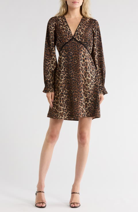 Wild Long Sleeve A-Line Dress