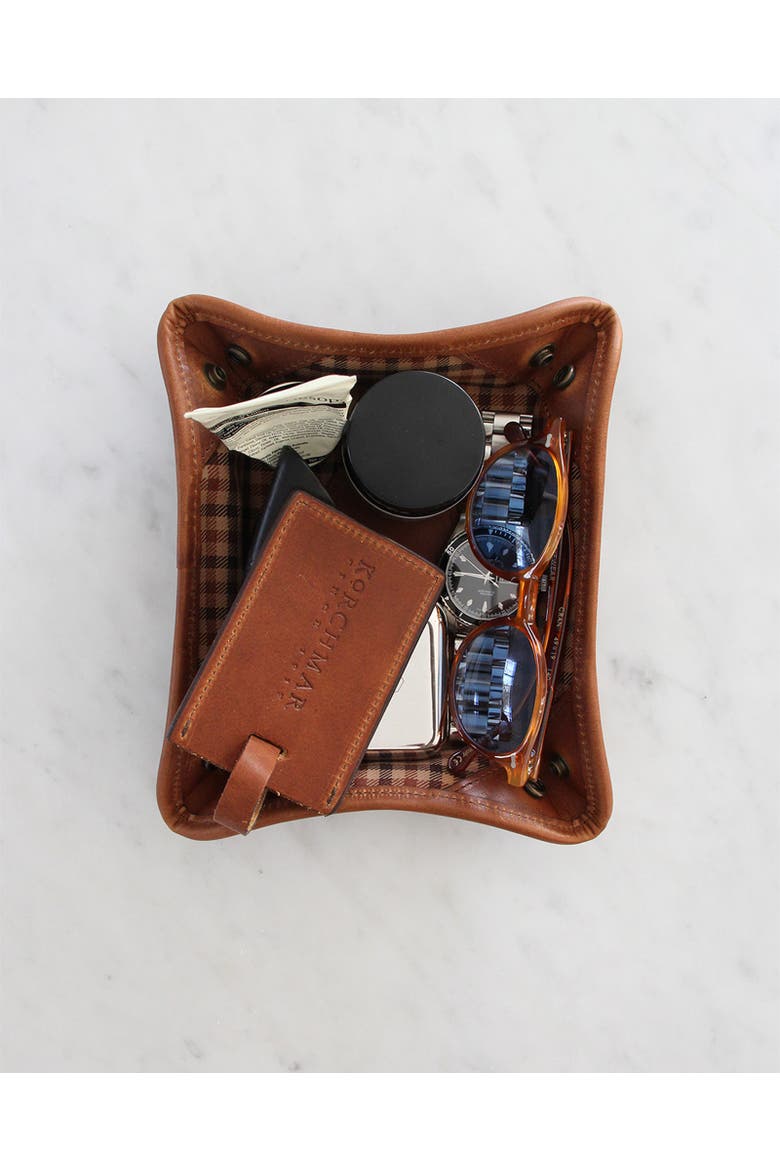Dunbar Leather Change Tray, Alternate, color, Espresso
