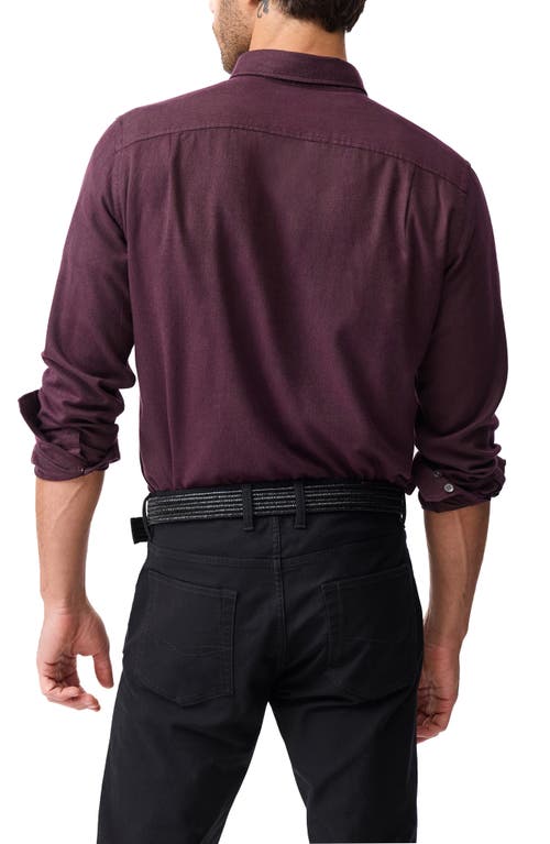 Rodd & Gunn Rodd And Gunn Barrhill Long Sleeve Slim Fit Shirt In Burgundy
