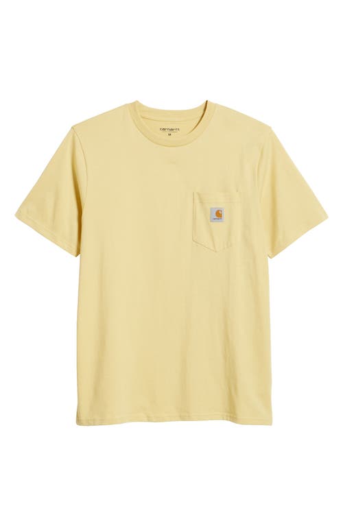 Carhartt Work In Progress Logo Pocket T-shirt In Yellow