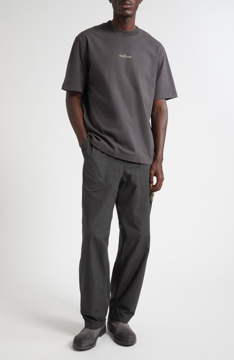 Stone Island Logo Cotton T-Shirt, Alternate, color, V0062 Lead Grey