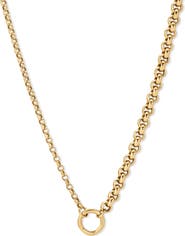 Adina Reyter Half & Half 14K Gold Rolo Chain Necklace