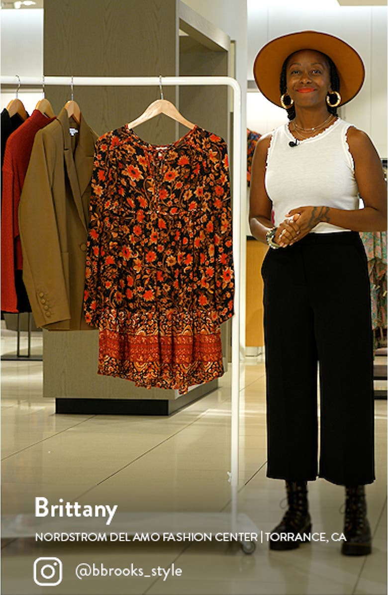 Hearts Desire Floral Print Long Sleeve Babydoll Minidress, sales video thumbnail