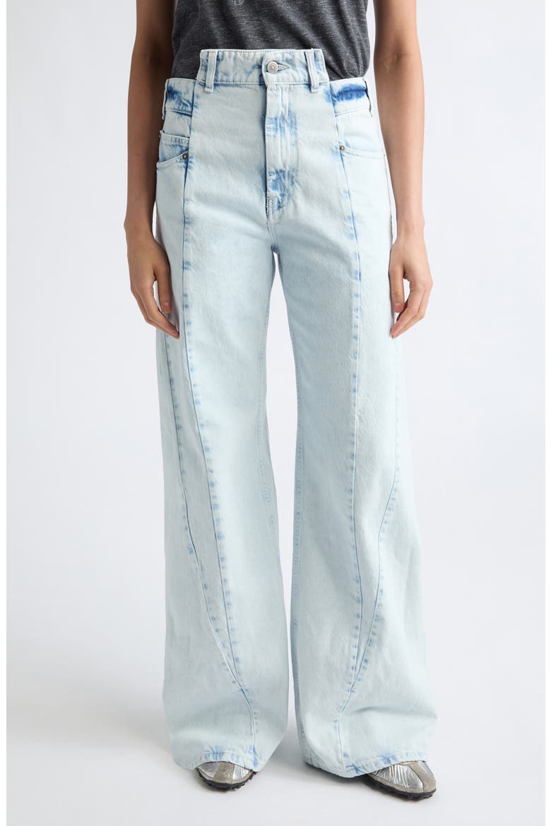 Décortiqué Wide Leg Jeans, Main, color, BLEACHED INDIGO BLUE