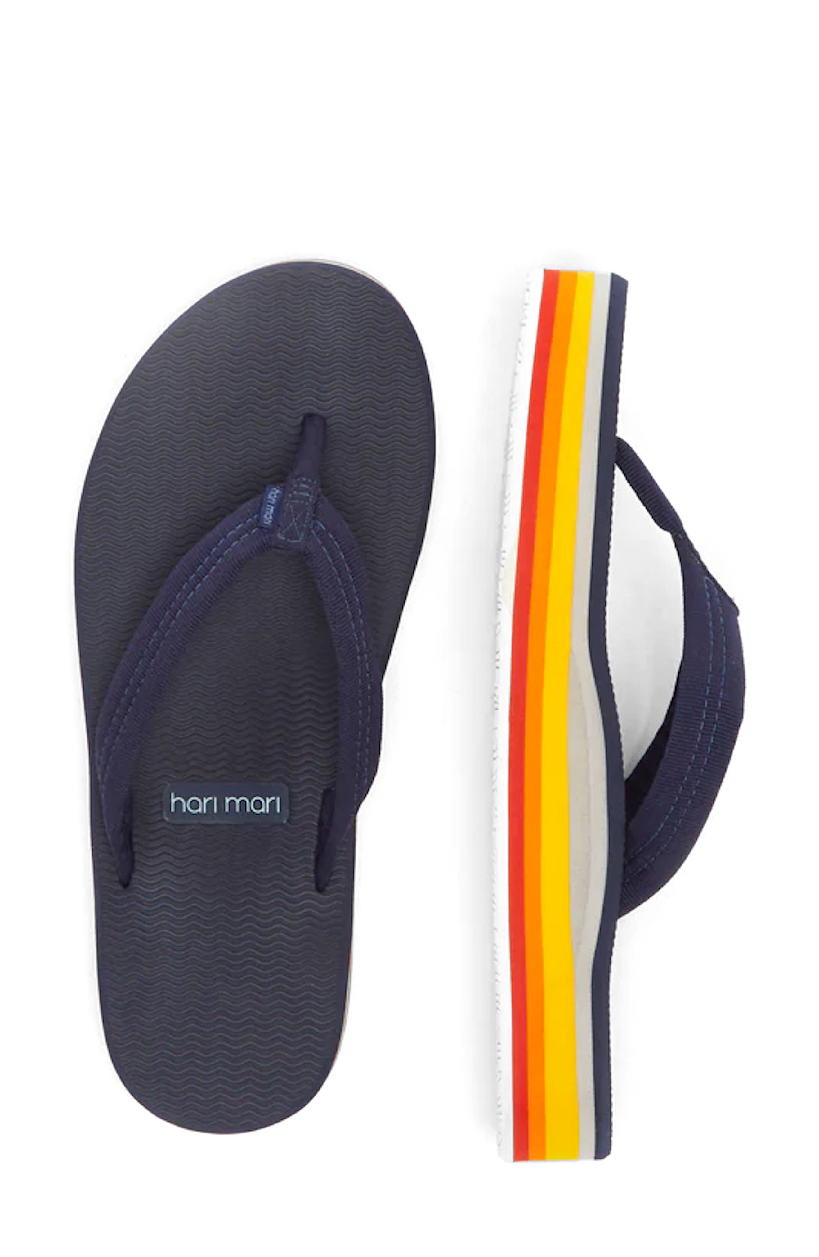 Dunes Sunset Waterproof Flip Flop, Alternate, color, NAVY