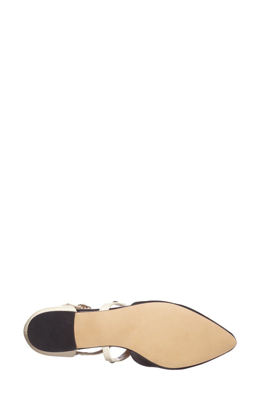 SUSIE FLAT, Alternate, color, BLACK/ ECRU
