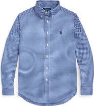 Polo Ralph Lauren Kids' Gingham Check Cotton Button-Down Shirt