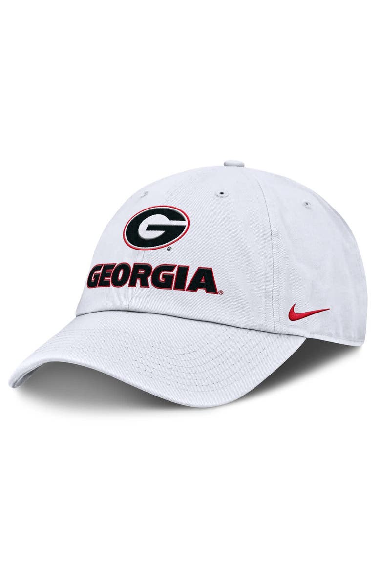Nike Men's Nike White Georgia Bulldogs 2025 Sideline Club Adjustable Hat, Main, color, 