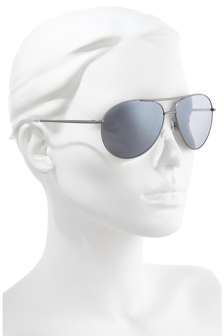 Chance 61mm Aviator Sunglasses, Alternate, color, GUNMETAL/ SILVER
