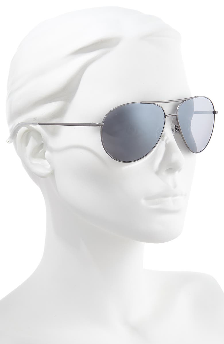 Nike Chance 61mm Aviator Sunglasses, Alternate, color, Gunmetal/ Silver