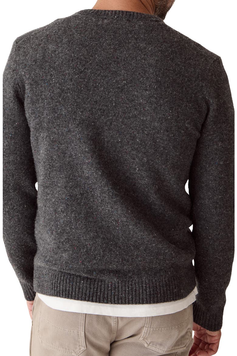 Neppy Merino Wool V-Neck Sweater, Alternate, color, BLACKWATER