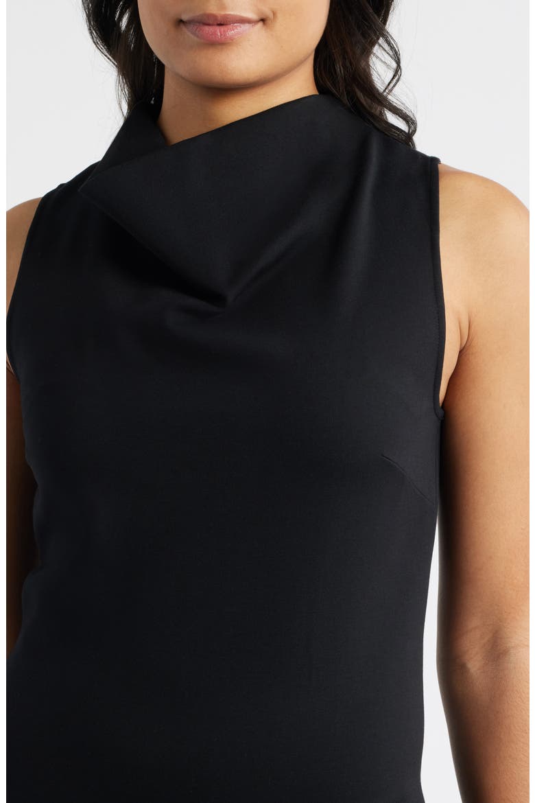 Ponte Sleeveless Midi Dress, Alternate, color, CLASSIC BLACK