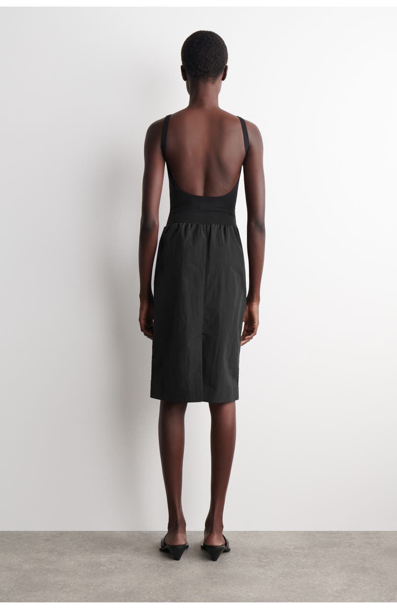 COS Gathered Pencil Skirt, Alternate, color, Black