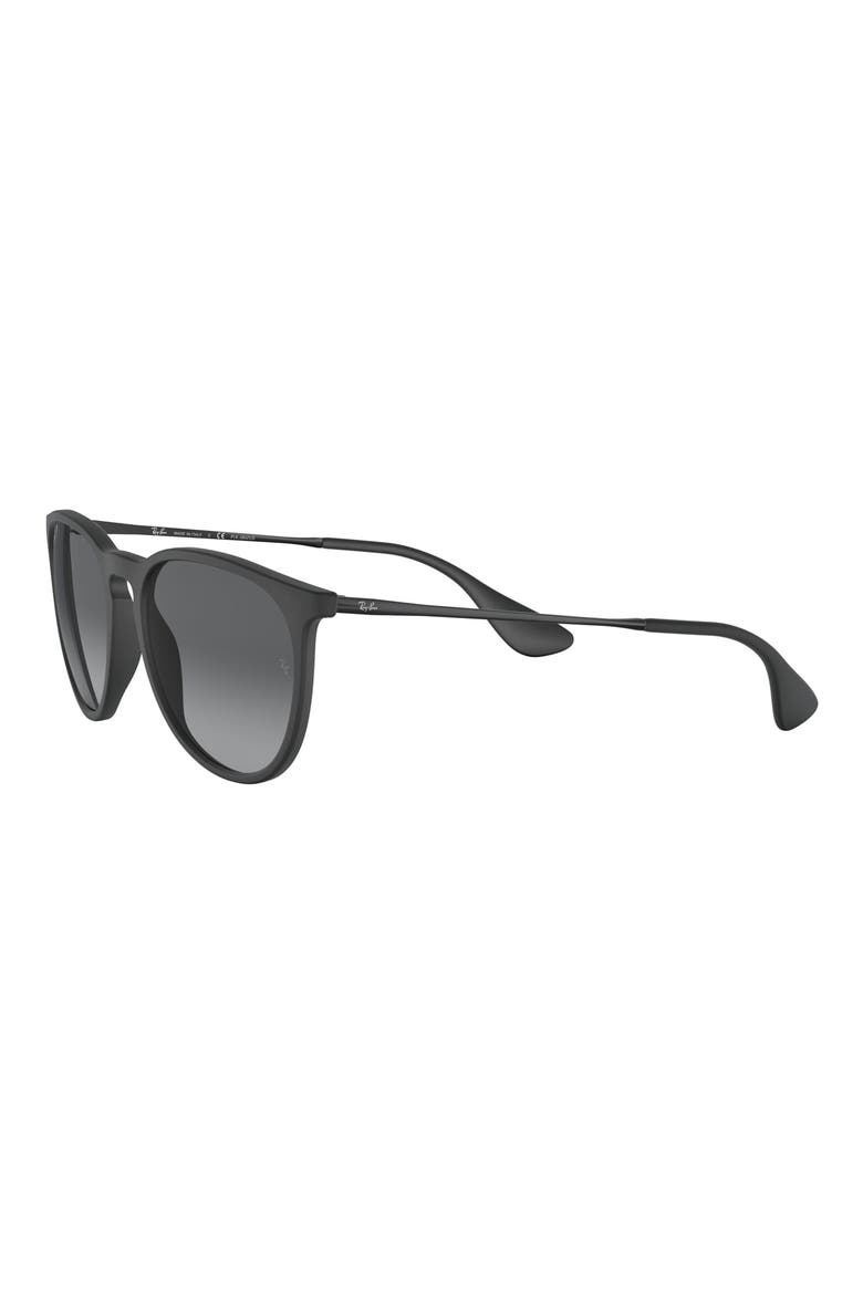 54mm Polarized Gradient Round Sunglasses, Alternate, color, BLACK