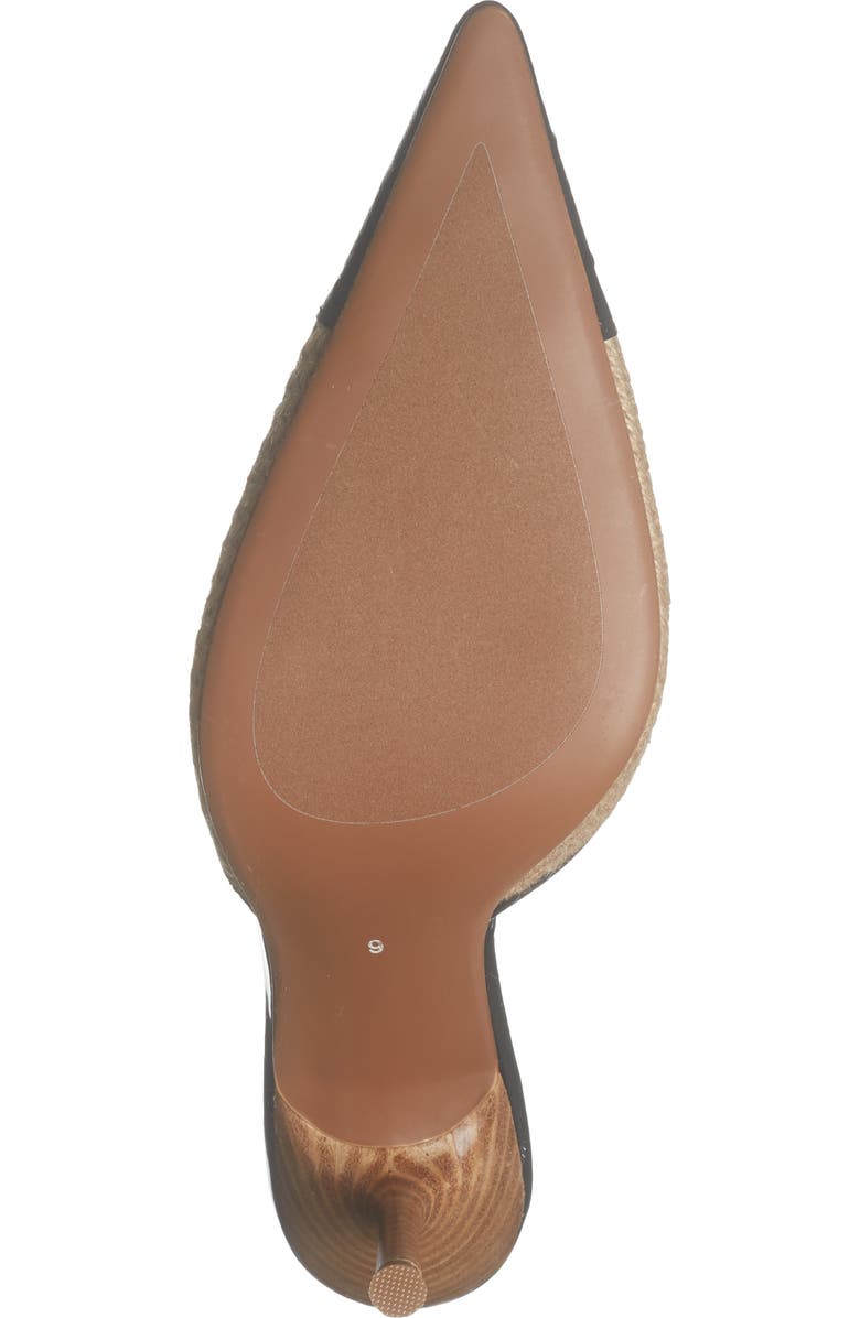 Jeffrey Campbell Parse Pointed Cap Toe Mule, Alternate, color, Tan Jute Black Ostrich