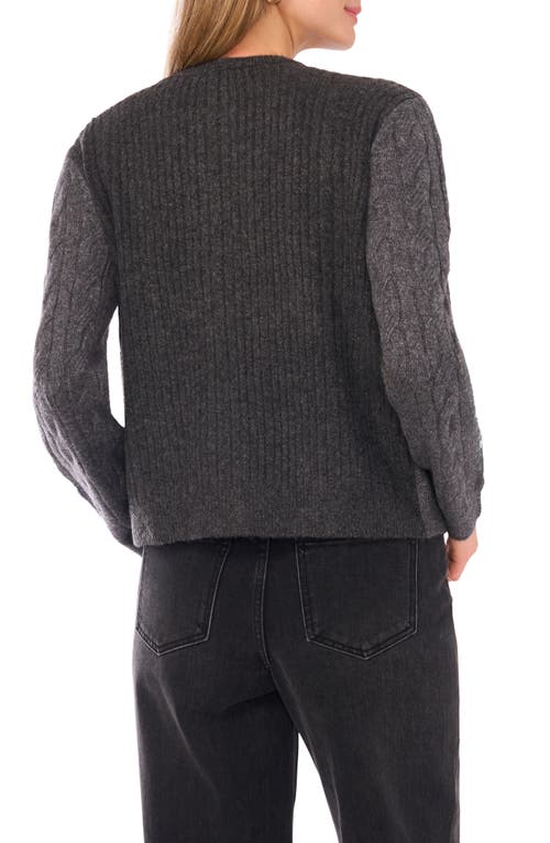 1.state Bow Tie Front Cardigan In Gray