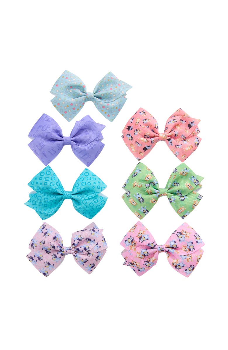 BLUEY Hair Bows 7-Piece Set Bluey Accessories, Main, color, Multicolored