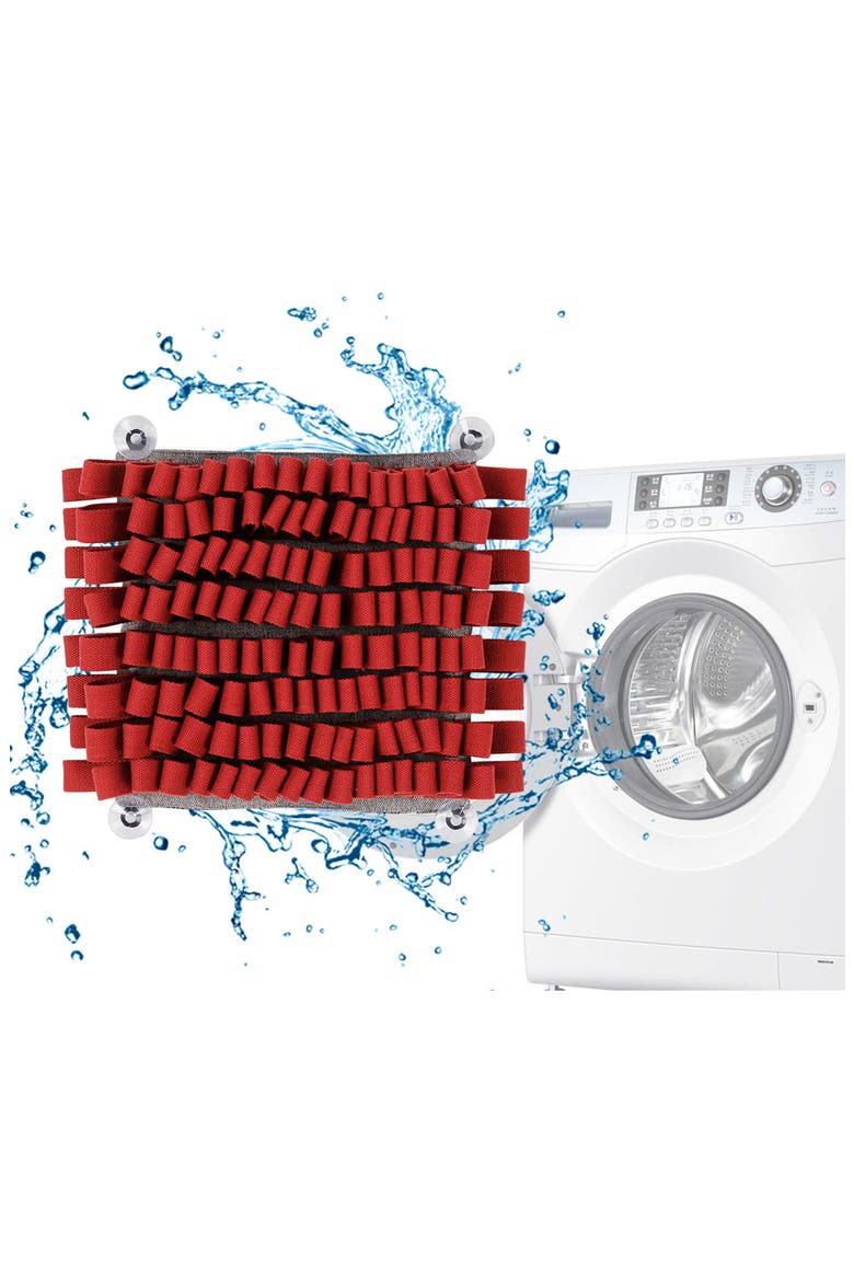 'Sniffer Grip' Interactive Anti-Skid Pet Snuffle Mat, Alternate, color, RED