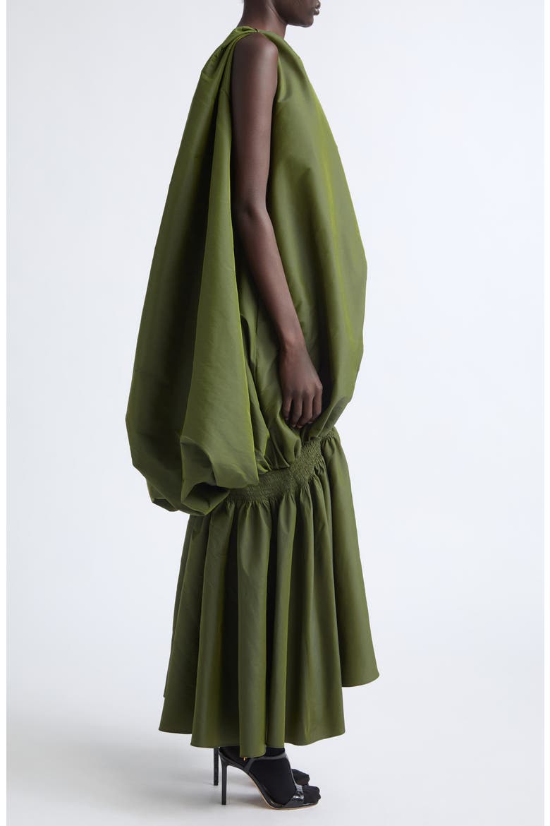 Silk Jellyfish Gown, Alternate, color, CALLALOO