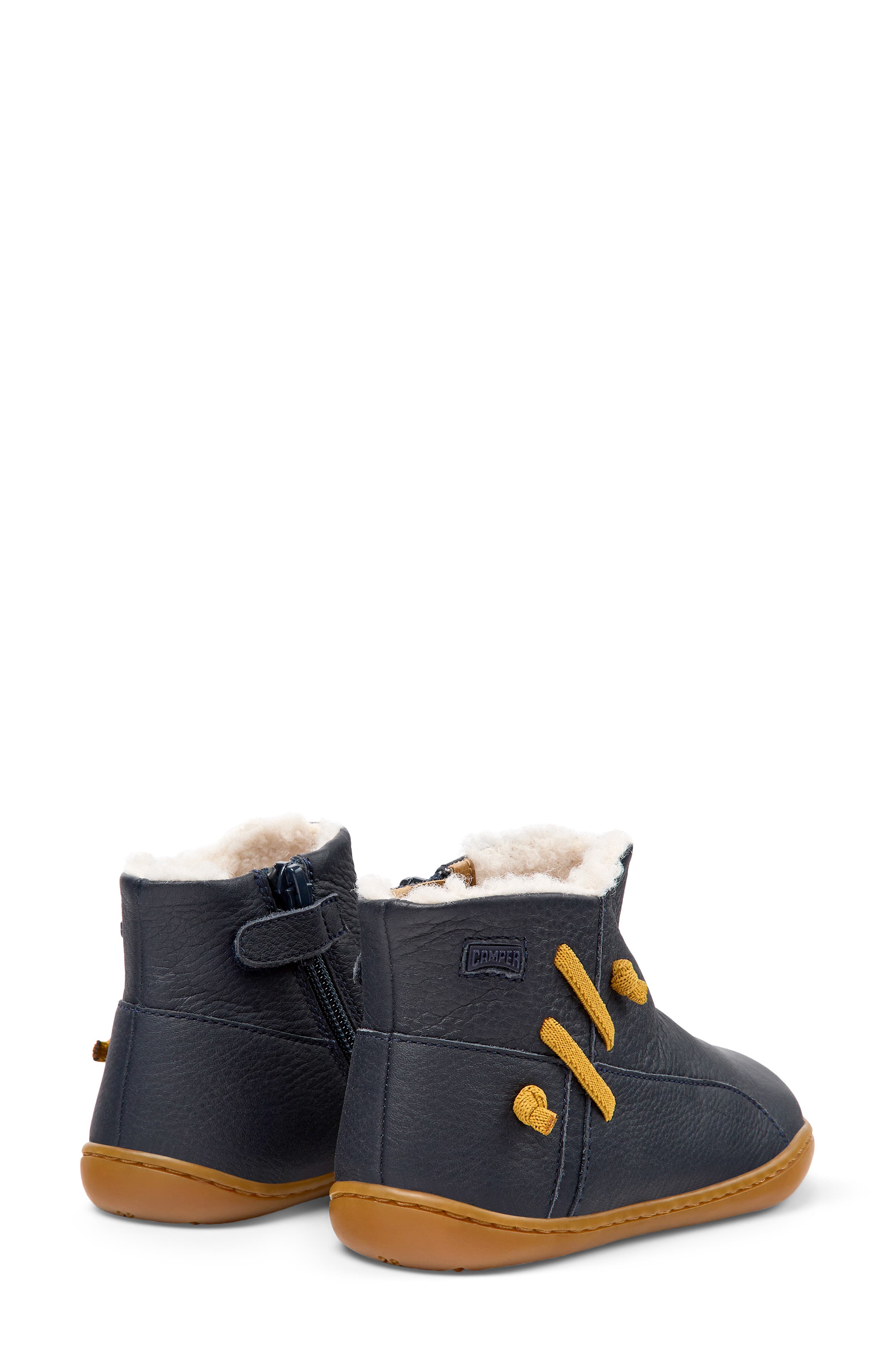 Peu Cami Faux Shearling Zip Sneaker, Alternate, color, NAVY