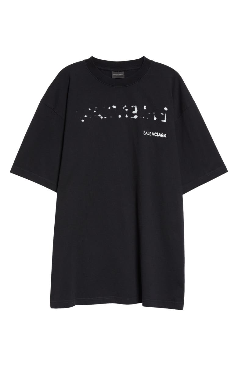 Balenciaga Hand Drawn Logo Oversize Cotton Graphic T-Shirt, Alternate, color,