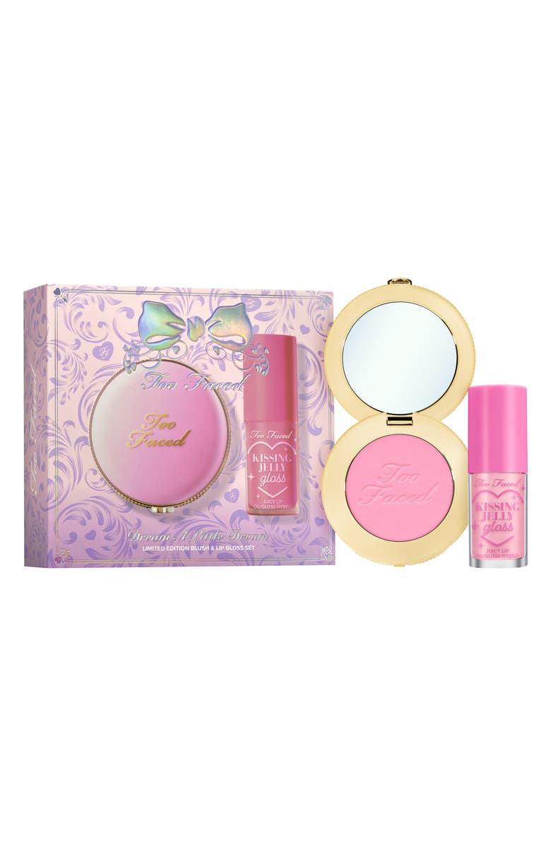Too Faced Dream a Little Dream Blush & Lip Gloss Set $54 Value, Main, color,