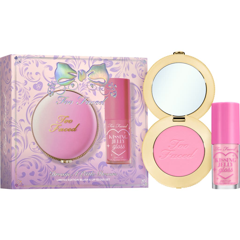 Too Faced Dream A Little Dream Blush & Lip Gloss Set $54 Value In Transparent