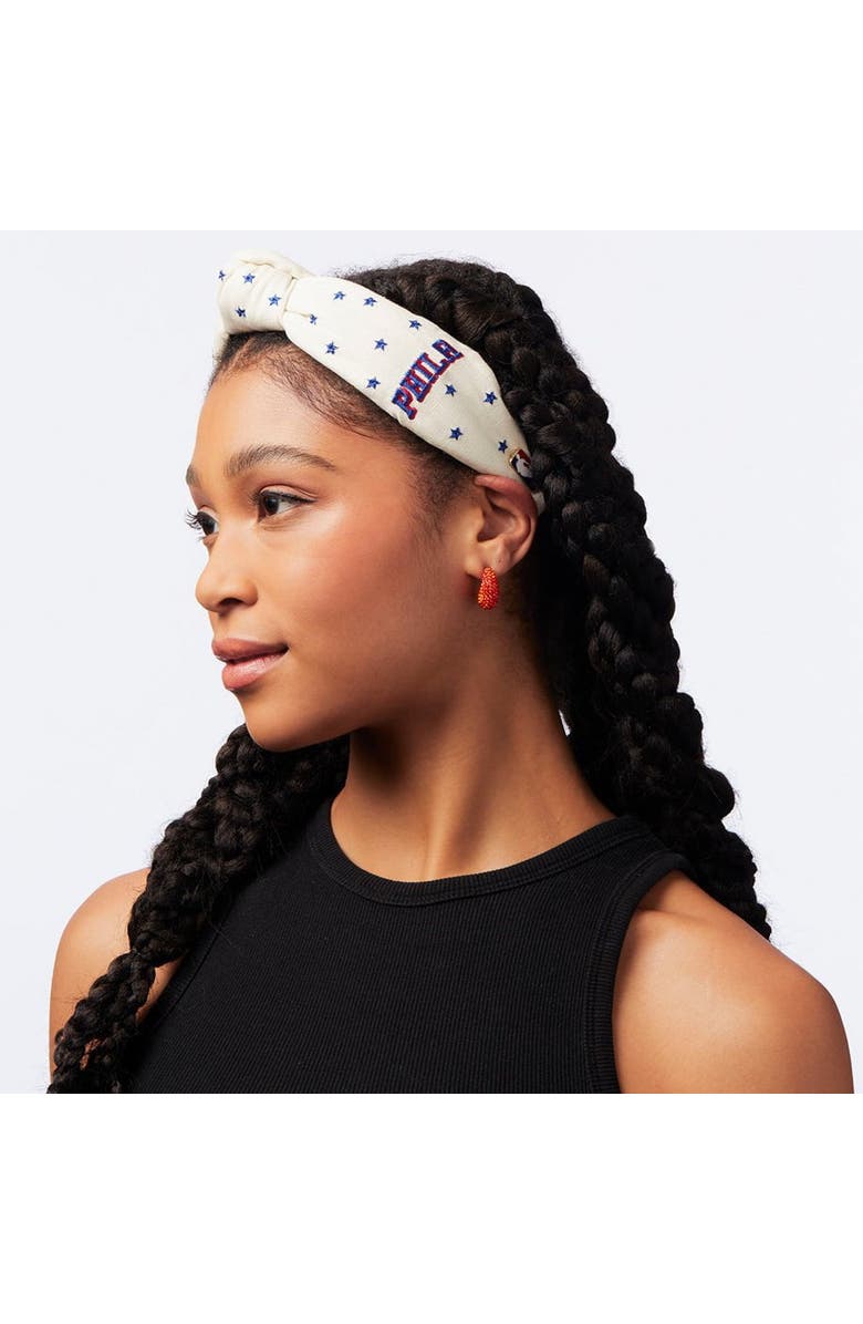 Lele Sadoughi NBA Philadelphia 76Ers Embroidered Headband, Alternate, color, 